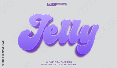 Editable 3d text style effect - Jelly Candy text effect Template
