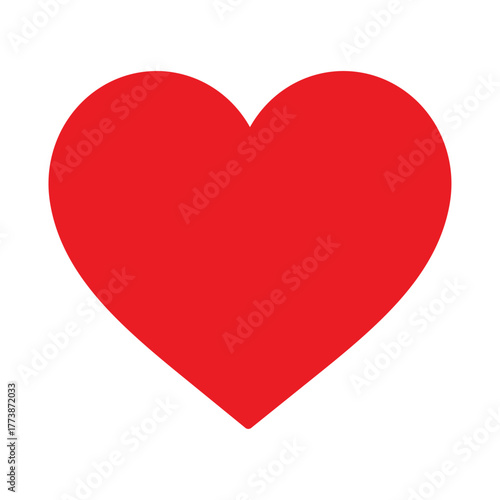 Red heart isolated on white background, trendy vector illustration icon flat design. I love you symbol. Happy Valentine's Day. Healt care concept sign vector. Love and romance sign, EPS 10.