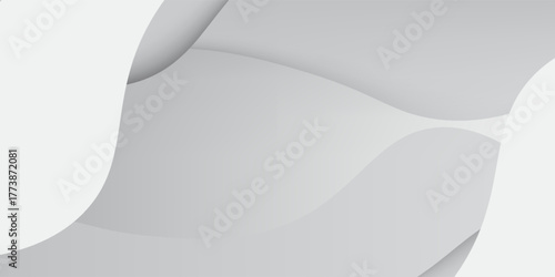 Fototapeta Naklejka Na Ścianę i Meble -  White abstract wave background. Fluid shapes composition. Vector illustration