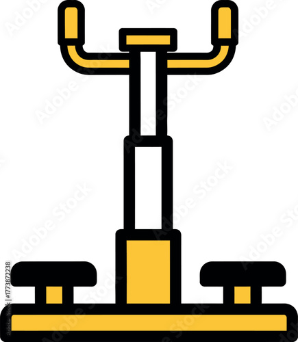 Twister exercise machine vector isolated on white background