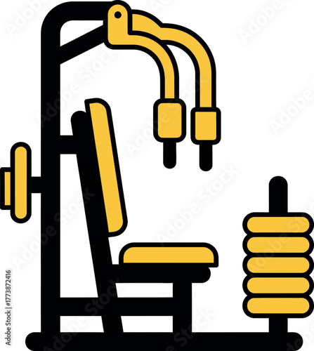 gym machine for exercise vector isolated white background 