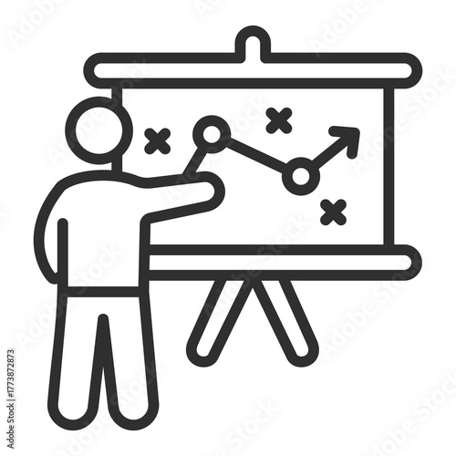 Strategy Planning Icon Single Vector Collection 