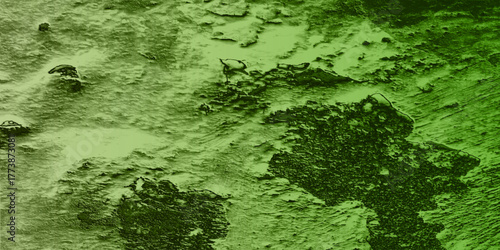 vintage green wall with peeling paint and rough texture, creating an old rustic background. Soft, natural lighting and detailed surface cracks for a realistic background 