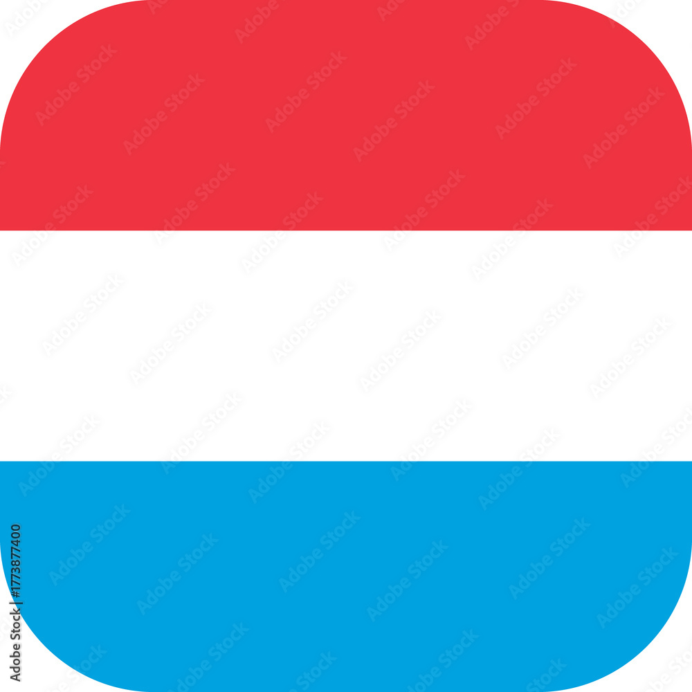 Naklejka premium Luxembourg Flag Rounded Square Icon
