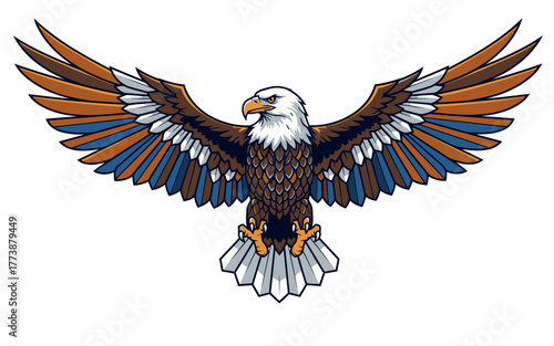 Abstract geometric pattern with vibrant color accents