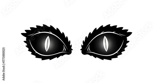 Eerie glowing predator eyes staring intensely, perfect for Halloween designs, fantasy art, and mysterious book covers with a touch of the supernatural