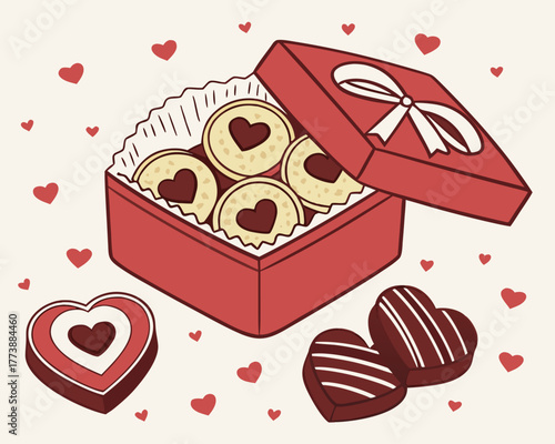 Indulge in sweet moments with a beautifully presented box of heart shaped chocolates perfect for expressing love and appreciation