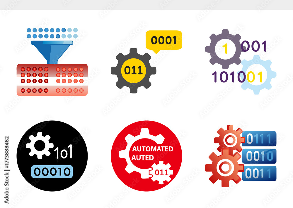 Fototapeta premium Broom Sweeping Through Scattered Data Dots