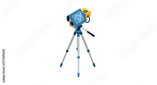 Isometric 3d geodetic survey equipment with digital display for precision mapping and engineering