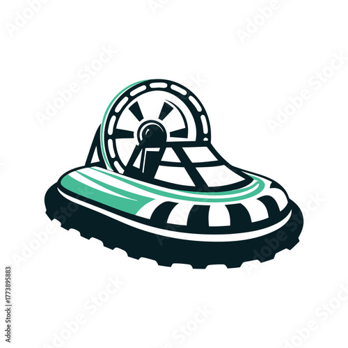 Tableau sur toile Hovercraft Vector Icon, Modern Transportation Design
