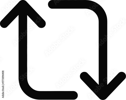 Recycle Arrows Icon Symbolizing Reuse, Sustainability, and Environmental Responsibility