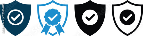 Shield Icons Security and Protection Symbols in Various Styles