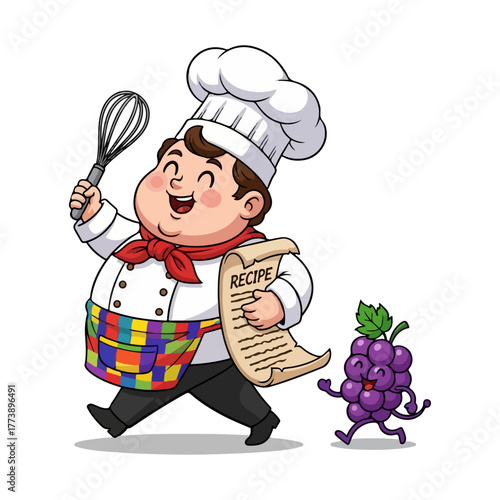 Adventurous Cartoon Chefs Embarking on Culinary Journeys