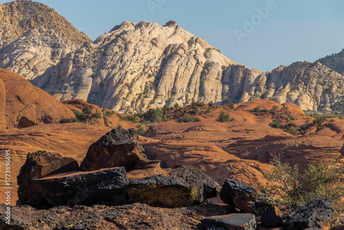 The various colors of rock in Snow Canyon 