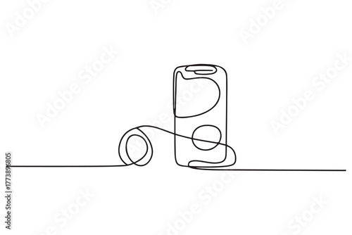 Continuous one line drawing web design and mobile application concept. one line Icon drawing with white background