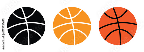 Basketball Ball Icon Set