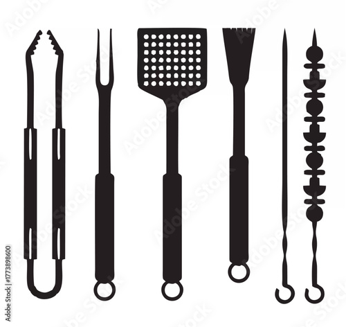 Barbecue Utensils Outline Ico...
