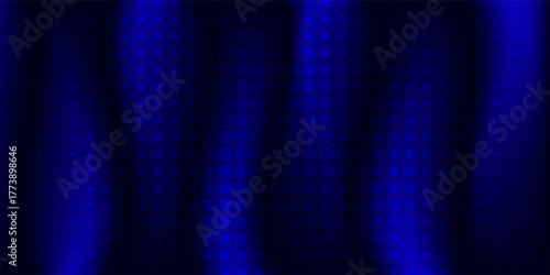 Realistic colorful blue velvet curtain folded. Option curtain at home in the cinema. Vector Illustration. EPS10