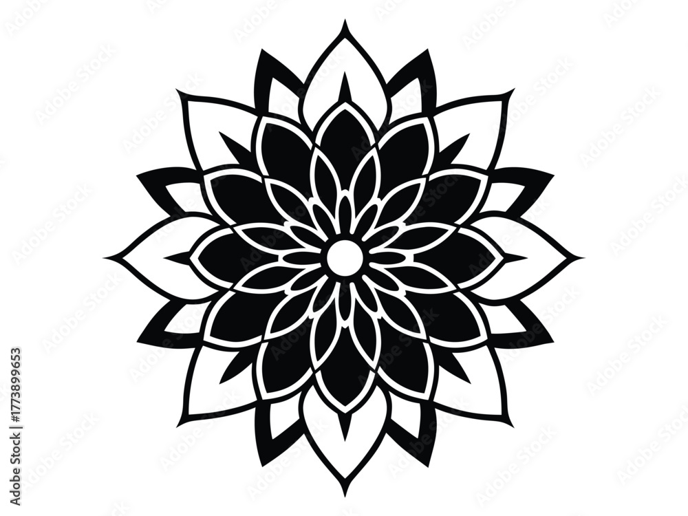 Fototapeta premium Intricate Floral Mandala Art 