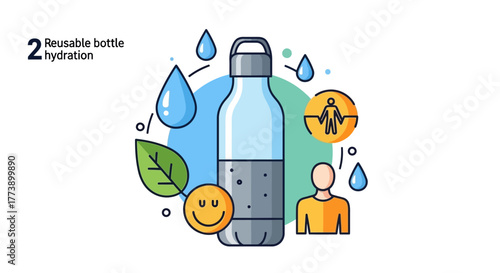 Eco Living Daily Activity Scene, People Practicing Conscious Consumption and Environmental Care