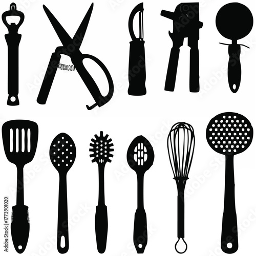 Kitchen Utensil Silhouettes.eps