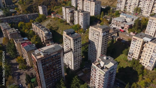 Unique high-rise buildings with connecting bridges