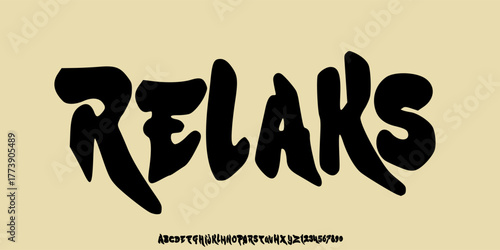 Elegant Font. Groovy Font. Graffiti Font. Creative Hand Drawn Uppercase. Street Art Classic Lettering Fashion Designs Typography modern serif decorative vintage concept vector illustration