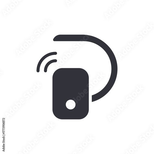 Wireless Earphone Icon Design Modern Technology Symbol