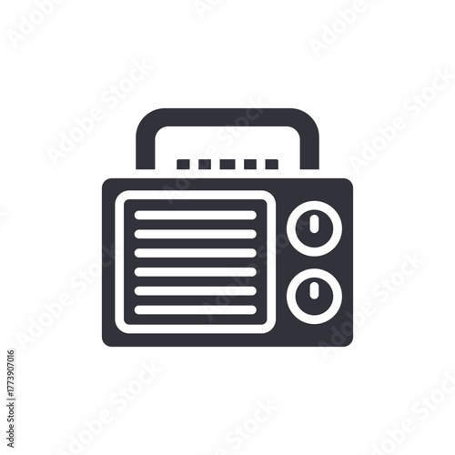 Portable Radio Illustration Media Player Device Icon