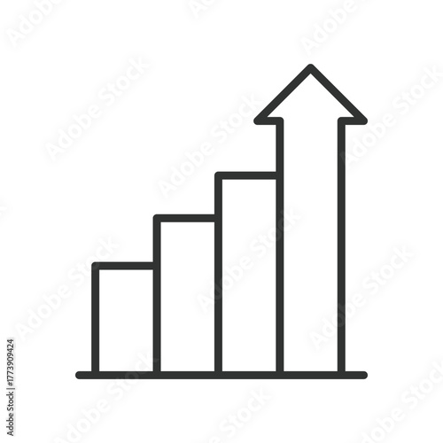 Development icon in line design. development, growth, progress, scaling, roadmap, milestone, improvement on white background vector. Development editable stroke icon