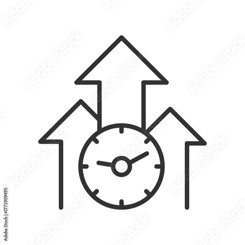 Investment icon in line design. investment, performance, speed, momentum, growth, timing, opportunity on white background vector. Investment editable stroke icon