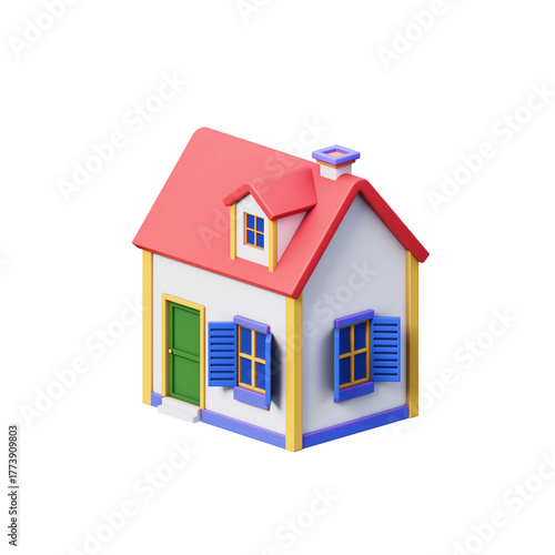 house building 3d illustration