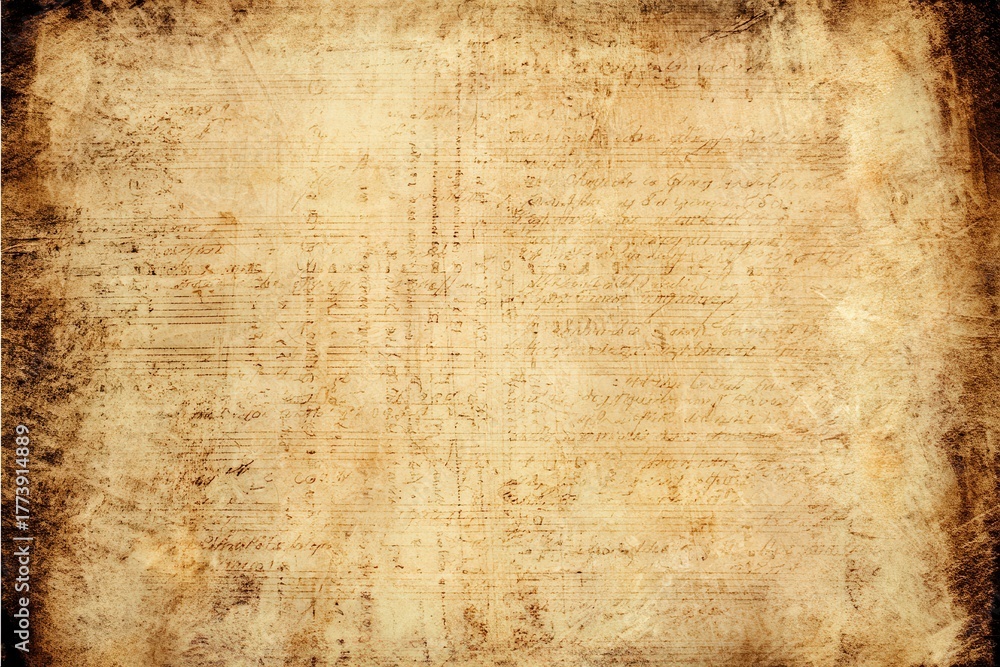 Fototapeta premium old music paper