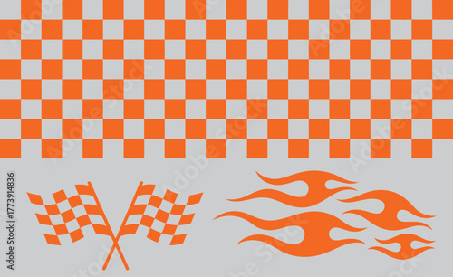 Fast automotive vector illustration featuring race cars motion lines checkered flags and competitive motorsport graphics perfect for sports event promotions and merchandise designs