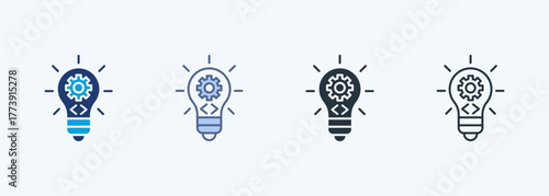 Technology Development Multiple Style Icon Collection 