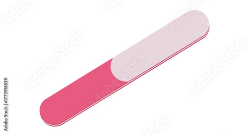 Pink and White Nail File for Manicure.