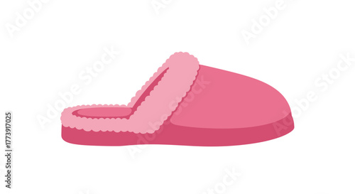 Pink Fuzzy Slipper - Cozy Comfort at Home.