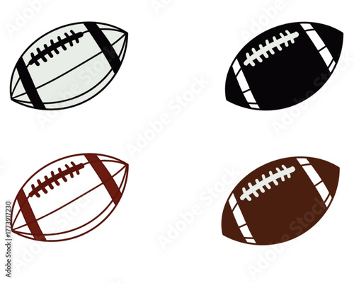 simple american football gridiron ball