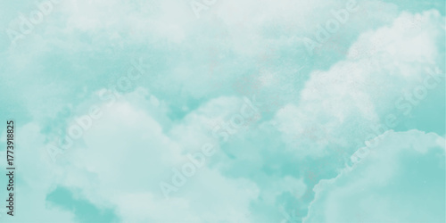 blue sky and cloud background. Hand-Painted Sky-Inspired Watercolor Texture in Pale Blue with Light Cloudy Accents and Dreamy Surface Feel. Abstract background of colorful liquid liner. 