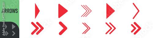 Arrows vector collection. Set different Black and Color Arrow Icon. Vector Collection.