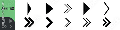 Arrows vector collection. Set different Black and Color Arrow Icon. Vector Collection.