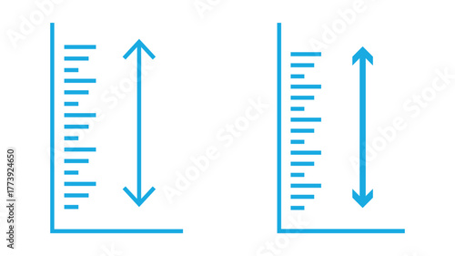 Body measurement vector icon set. Height and width human measure icon. Human height icon set. Height measurement icon set. Scale tall human. 