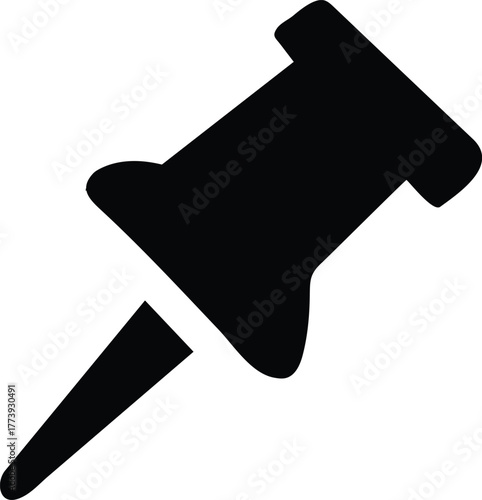 Black Pushpin Icon Essential Office Organizer