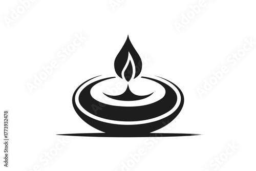 tealight candle flat circular base minimal decorative ornament design