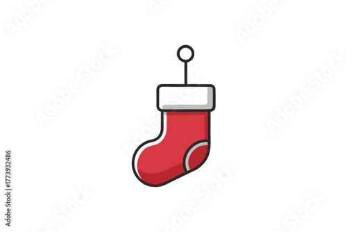 tiny hanging stocking curved toe neat cuff festive decoration