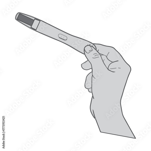 Holding a pregnancy test