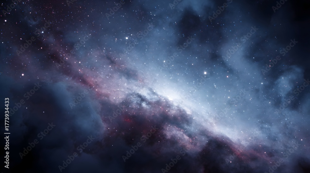 Fototapeta premium A vibrant nebula with countless stars and cosmic dust in deep space