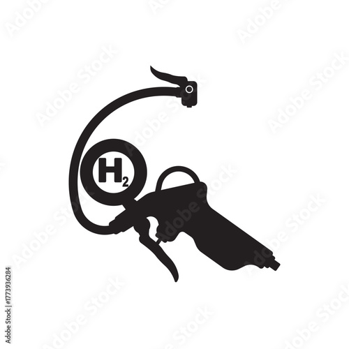 Hydrogen energy line icon set. environment, eco friendly industry and alternative energy symbol