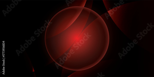 Luminous red translucent sphere with a glowing core and a thin bright outline.