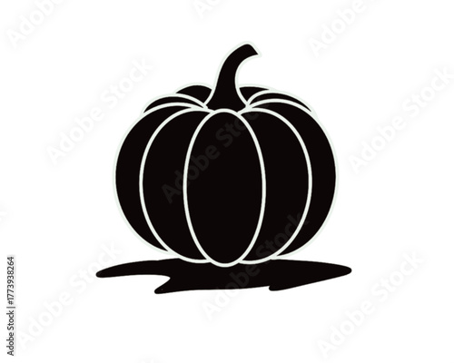black pumpkin silhouette